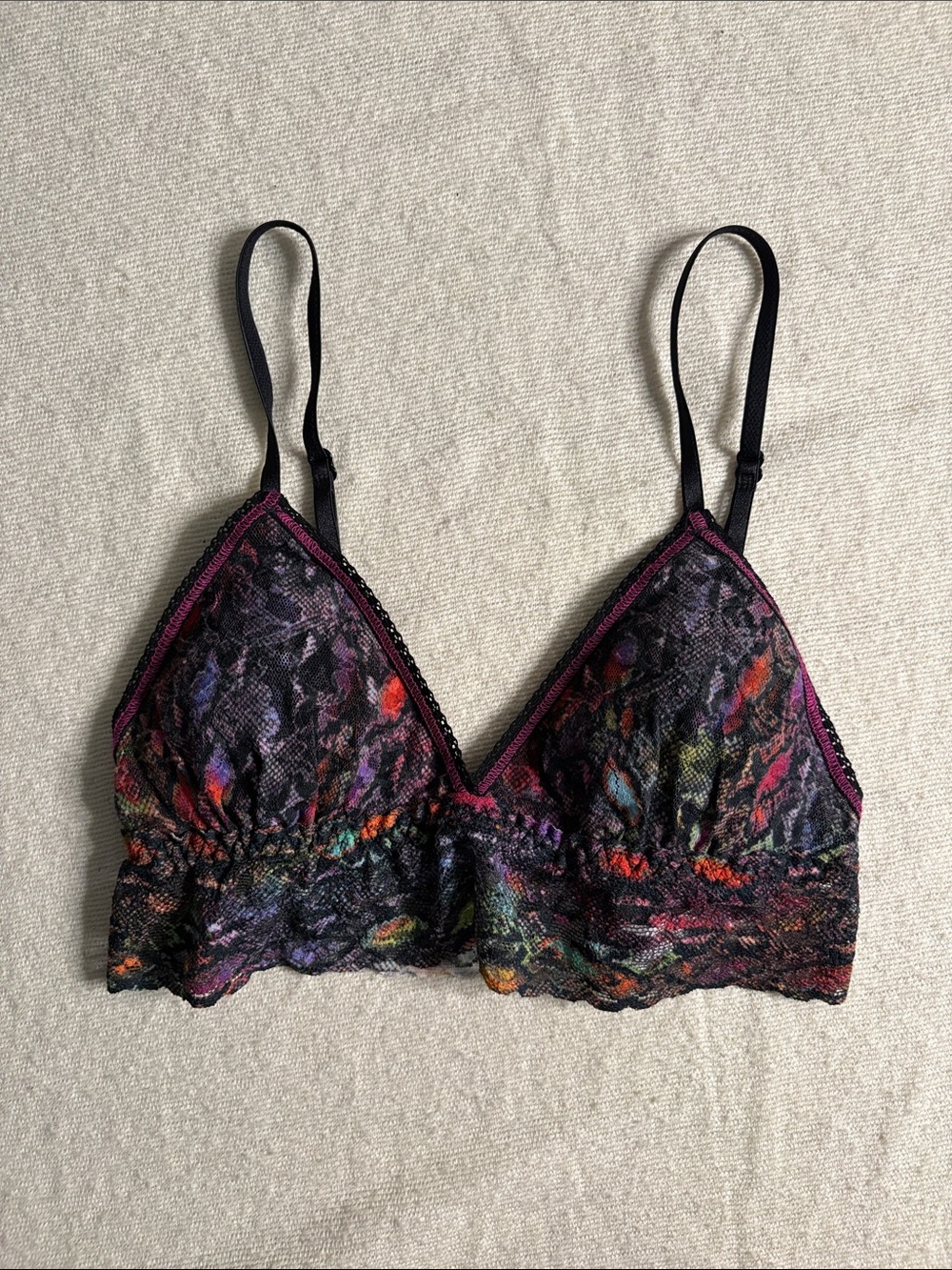 Hanky Panky Printed Signature Lace Padded Triangle Bralette